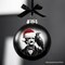 Edgar Allan Poe Spooky Christmas Portrait Glass Ornament, Black Horror Halloween Tree Decoration